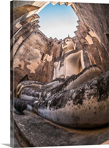 Premium Thick-Wrap Canvas Wall Art Print entitled Phra Achana - Big Buddha Statute