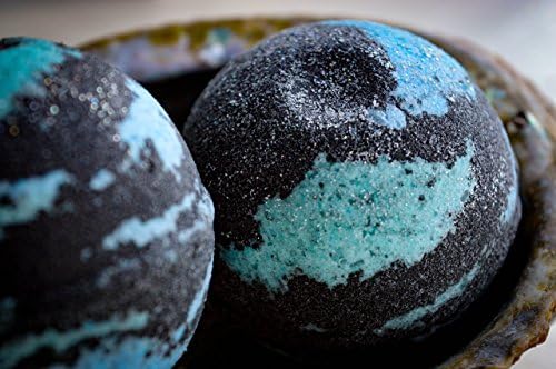 Milky Way Bath Bomb - 100% Organic and Handcrafted - Infused with Activated Charcoal - Large Size - 5.5 oz