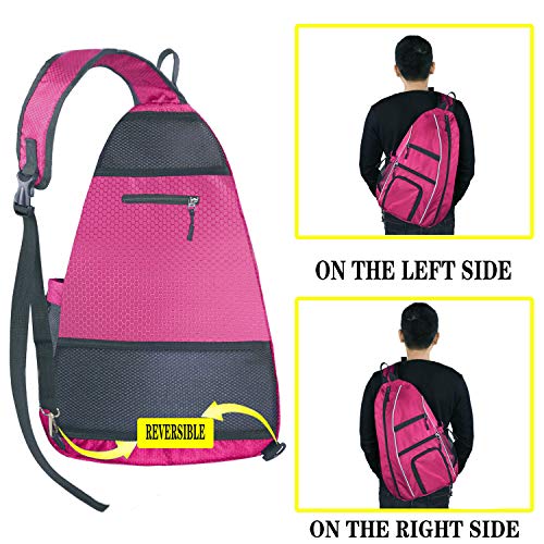 LLYWCM Pickleball Bag Sling Bags Reversible Crossbody Sling