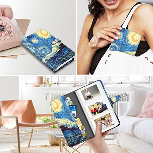 Fintie Wallet Photo Album for Fujifilm Instax - 108 Pockets [Snap Fastener] Photo Album for Fujifilm Mini 9 Mini 8+ Mini 90 Mini 26+, HP Sprocket, Polaroid Camera 3-Inch Film (Starry Night) - Thumbnail 6