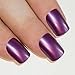 False Nails Bling Art French Fake Plum Purple Squoval 24 Acrylic Medium Tips