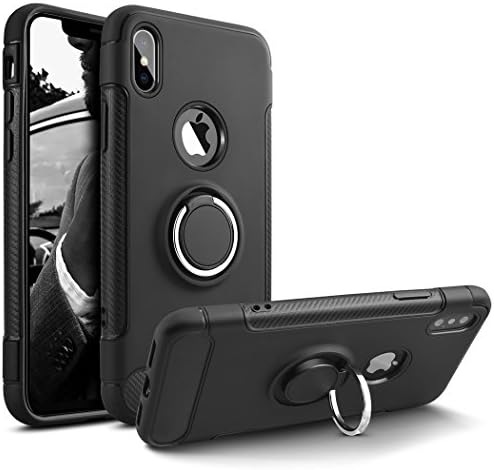 Besiva Phone Case Compatible iPhone Xs Max, Ultra Thin Slim Cover Case with 360°Degree Swivel Ring Kickstand Anti Scratch Durable Soft Touching Protective Case Compatible iPhone Xs Max, wu11