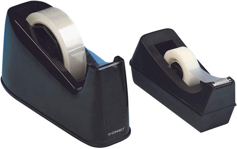 Q-Connect Plastic Tape Dispenser for 19mmx33m Tape Non Slip Base Black, Schwarz - Image 3