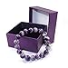 7th Element Handmade 10mm Round Beads Bracelet Stretch Bangle for Women Men Unisex 7