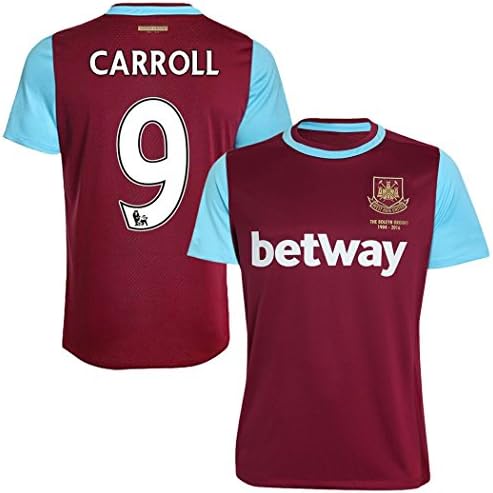 FC Football Jersey West Ham United #9 Carroll Home Soccer Jersey Red Wine XXL