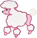 Fifi & Gigi Poodle Iron-On Applique-Pink 7-1/4