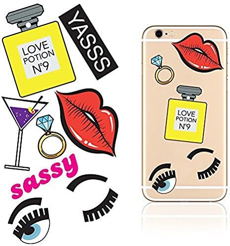 iDecoz SA432Dve Sassy Reusable Vinyl Decal Sticker Skin For ALL Cell Phones/Cases/iPhone 7/7 Plus/6/6 Plus/6S/6S Plus/5S/5C/5/Galaxy/MacBook/Laptop/iPad/Car/Water Bottle and More