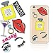 iDecoz Sassy Reusable Vinyl Decal Sticker Sheet for All Cell Phones/Cases/iPhone 8/8 Plus/X / 7/7 Plus / 6/6 Plus/Galaxy/MacBook Laptop iPad Wall Window Water Bottle & More! Clear Black
