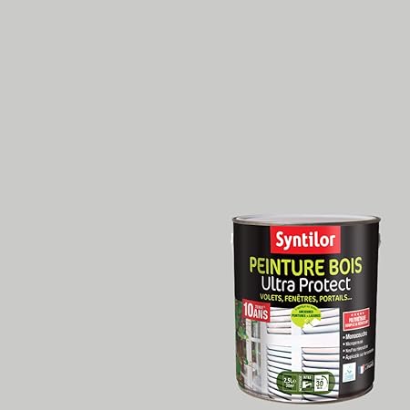 Syntilor Peinture Bois Ultra Protect Gris Clair Satiné Ral 7035 25l
