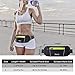 FREETOO Running Belt, Running Waist Pack Bounce Free Waist Pouch Exercise Workout Belt for Women&Men, Ideal for Apple iPhone 8/7/6s/6 (Black&Green) (Slim)