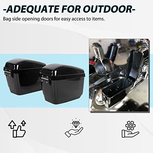 EGO BIKE Hard Motorcycle Saddle Bags Saddlebags W/Mounting Kit