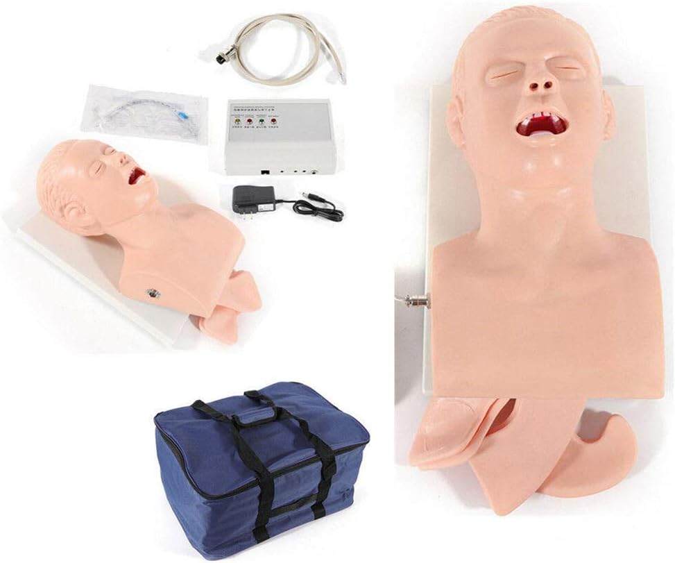 PVC Adult Electronic Tracheal Intubation Teaching Airway Management Trainer Oral Nasal Intubation Demo Manikin Study Tracheal Simulator 220V