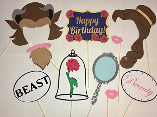 Beauty and the Beast inspired photo props, Beauty and the beast inspired party decorations