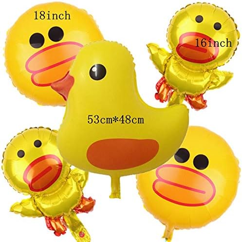 CHENZHAOL Balloon Baby 5pcs/lot Duck Shape Aluminum Balloon Children's Festival Party Decoration Balloon (Color : B)