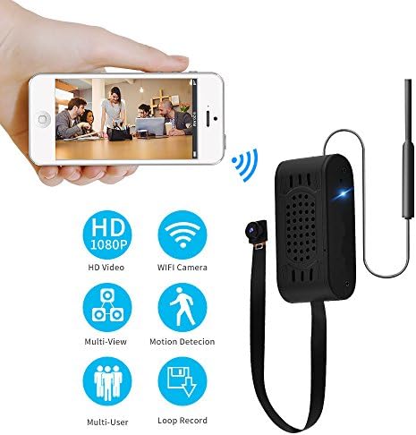 CHUO 1080P HD Spy Hidden Camera WiFi Motion Detection Tiny Security Alarm Remote Home Nanny Video Recorder