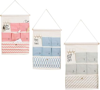 Bolsa de almacenamiento para colgar en la pared de algodón en forma de