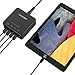 QICENT Desktop 31Watt 4-Ports USB Wall Charger Travel Adapter US Plug Power Cord for iPhone iPad Air ipod Samsung Galaxy Nexus HTC Motorola LG Google - Black