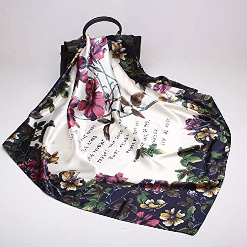 SAFZES Women Scarf Scarves 90cm printed silk satin scarves square Blanket Cape Wrap Shawl Stole,