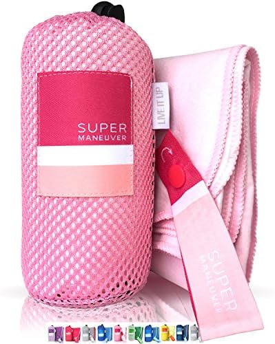 Super Towel for Sports, Beach & Travel โ Lightweight, Compact, Absorbent, Quick-Drying, Soft Microfiber Suede โ Awesome for pool, gym, yoga, bath, camping (Medium 40x20", Extra Large 60x32")
