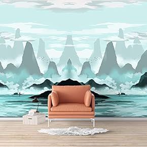 Wall Mural Nordic Style Nature Landscape Removable Wallpaper Wall Sticker for Bedroom Living Room - 66x96 inches
