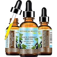 BLACK CURRANT SEED OIL. 100% Pure / Natural / Undiluted / Refined Cold Pressed Carrier oil. 0.5 Fl.oz. - 15ml. For Skin, Hair