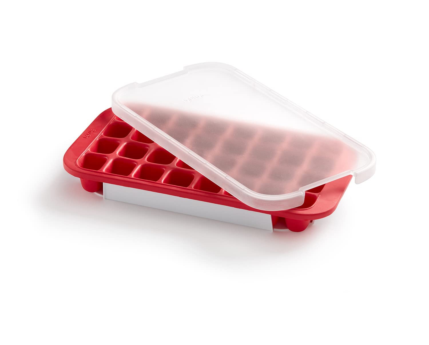 Lékué Industrial Ice Cube Tray Red SBS Rubber with lid 45 x 35 x 25 cm