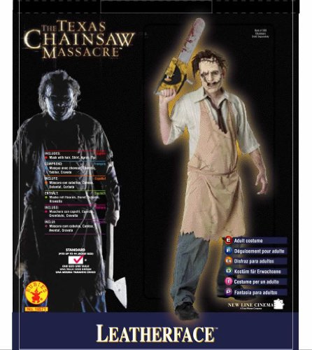 image for Rubie's Texas Chainsaw Massacre Leatherface Costume, White, Standard, 