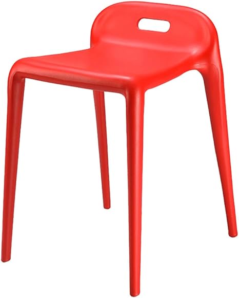 Amazon Co Jp いす 椅子 積み重ね可能なデザインワンピースシンプルな馬の椅子家庭用リビングルーム ダイニングルームレジャープラスチックチェア8色 色 赤 ホーム キッチン