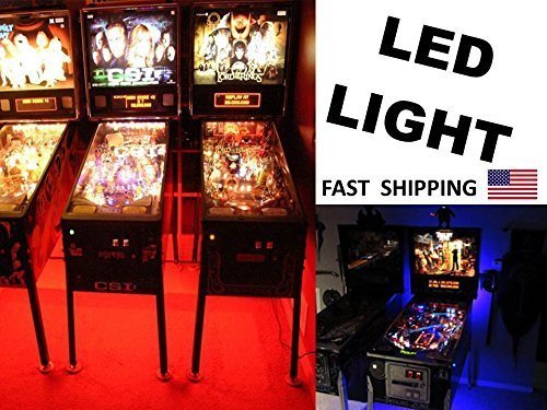 – Custom Under Pinball Machine Cabinet / Pinball Backlight Kit – Restoration or Custom – Super Bright BLUE – UNIVERSAL part fits any pinball machine, new – used or vintage L.E.D.