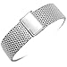 YISUYA 22mm Solid Milanese Mesh Stainless Steel Strap with Hook Buckle Classic Polished Silver Watch Band Straps 2.2cm