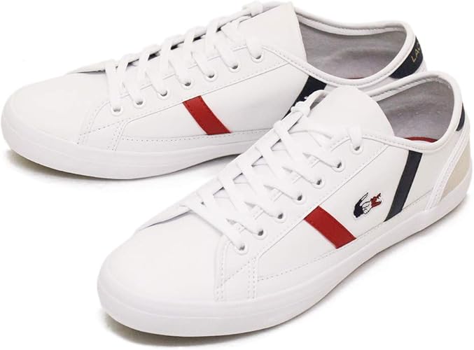 Amazon ラコステ Cma052l Sideline Tri 1 サイドライン メンズスニーカー 407wht Nvy Red Lacoste ラコステ スニーカー