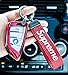 Latest fashion keychain Car keychain Keychain for Men and Women rubber metal keychain couple keychain urban style keychain（Red Black）