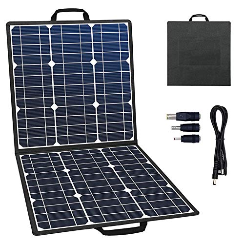 GOFORT Portable Foldable Solar Panel Charger 50W 18V Solar Charger for Suaoki/Jackery/Enkeeo/ROCKPALS Portable Power Station Generator for Outdoor Camping Climbing Hiking Travel (Best Portable Solar Panel Charger)