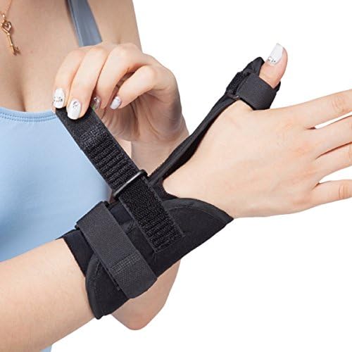 LOKSER Arthritis Thumb Splint Stabilizer | Wrist &amp; Spica Support Brace for Carpal Tunnel, Thumb Sprains, Strains &amp; Trigger Thumb Immobilizer | Fully Adjustable (Right)