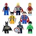 DEGAMI 8pcs Superhero Mini Building Block Action Figures - Mini Super Heroes Figures with Accessories - Super Heroes Set Building Blocks - Building Blocks Brick DIY Toys Children