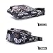 STUOYE Multi-Pocket Nylon Crossbody Purse Bag for Women Black Five Valve Flower