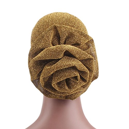 image for Sothread Womens Muslim Floral Elastic Scarf Hat Stretch Turban Head Sc