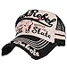 ililily Black Rebel Embroidery Mesh Back Pre-Curved Snapback Hat Baseball Cap (ballcap-1019-2)