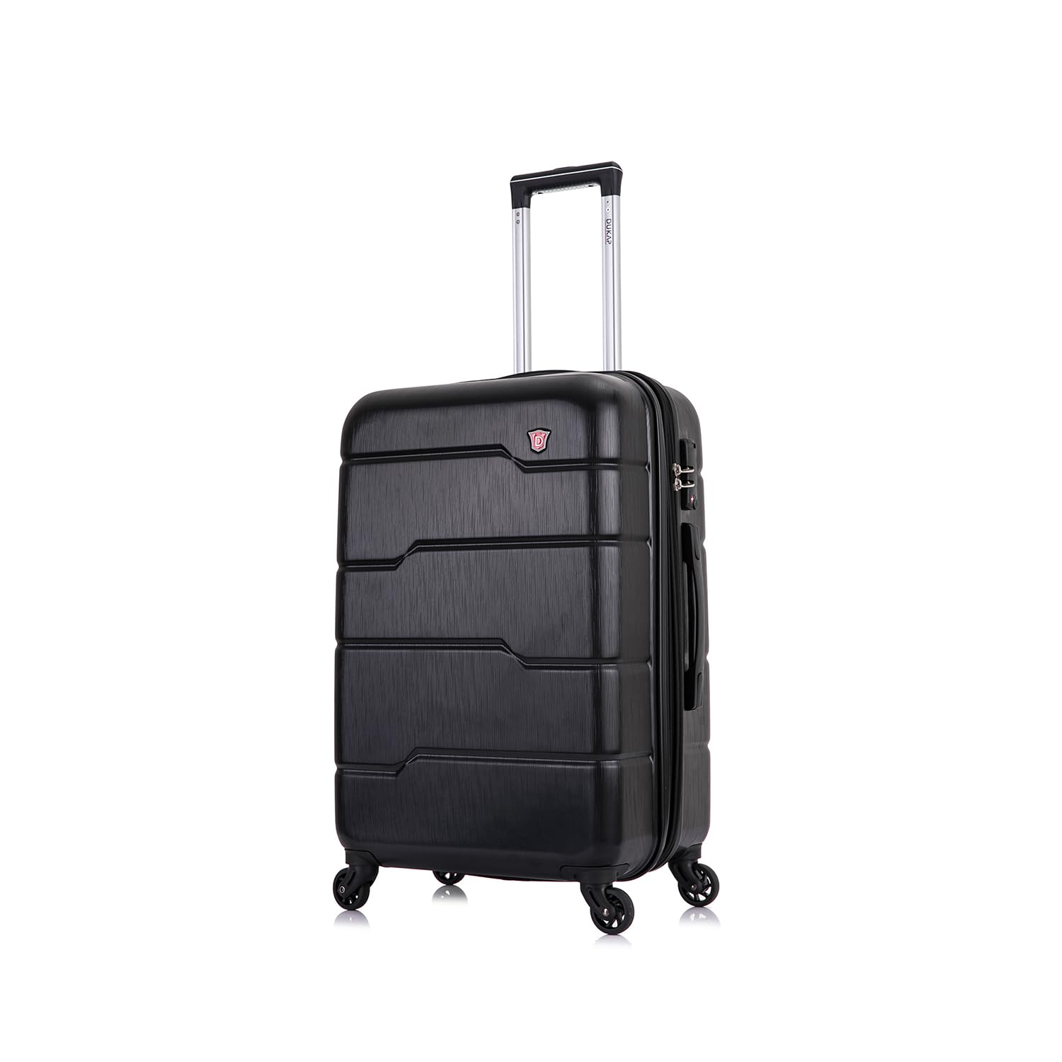 Photo 1 of DUKAP RODEZ Hardside Luggage with Ergonomic Handles and TSA Lock | Spacious Traveling Suitcase, Travel Suitcase with Four Spinner Wheels and Studs | 24" Medium Luggage | Black