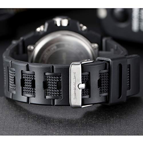 Men’s Digital Sports Watch, MultiFunctions DualDisplay Tactical Watch