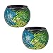 Solar Glass Ball Table Lamp Mosaic Lights 2 Pack Waterproof Night Light for Home, Garden, Patio Decoration,Ideal Gifts (Multicolor)