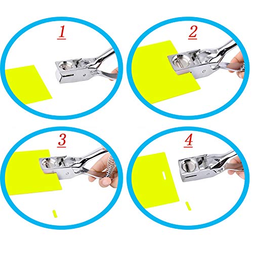Alikeke Hand Held Steel Badge Slot Punching Tool for ID Card and Credentials