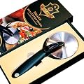 Vinzard - Deluxe Professional Pizza Cutter Wheel 3.5'' with Safe Blade Cover - Ultra Sharp Stainless Steel Blade Cheese Dough Cookies Pie Knife Slicer - Durable Anti-Slip Handle - Christmas GIFT