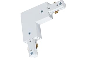 Yuemegou White H Track L Connector H Type Single Circuit 3-Wire-1 Track Lighting Accessories for H Track System Track Lighting Kit