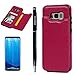 Galaxy S8 Plus Case (Not S8), MOLLYCOOCLE PU Leather Wallett Magnetic Clasp Clamshell Holster Case Silm Fit TPU Black Inner Bumper Credit Card Slots Shell Case for Samsung Galaxy S8 Plus, Hot Pink