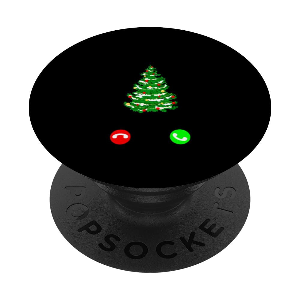 Christmas Is Calling Accept Decline Santa X-Mas Family PopSockets Swappable PopGrip