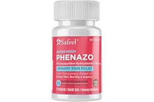 Safrel Urinary Pain Relief - 72 Tablets, 99.5mg Phenazopyridine HCl - Fast-Acting UTI Relief for Bladder Discomfort & Pain - Adults & Children-1-Pack