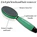 Pin and Rubber Bristle Shedding Brush | Dog Deshedding Brushes for Long Hair Dogs or Cats | Removes Dead Undercoat Hair | Professional Grooming Tool for Small or Large Pets | Cat Fur Remover