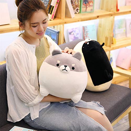 LtrottedJ Anime Shiba Inu Plush Stuffed Sotf Pillow Doll Cartoon Doggo Cute Shiba Soft Toy (Gray) - Thumbnail 5
