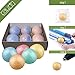 Caydo 4 Set 4 Size DIY Metal Bath Bomb Mold with 100pcs Shrink Wrap Bags and 4pcs Gift Bags for Crafting Your Own Fizzles